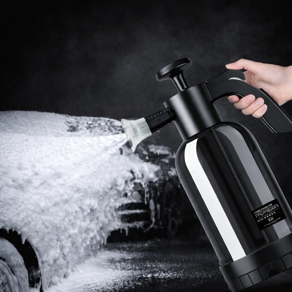 CarGlo Premium Handdruck-Schaumsprüher 2L mit dichtem Reinigungsschaum für eine gleichmäßige und gründliche Autowäsche