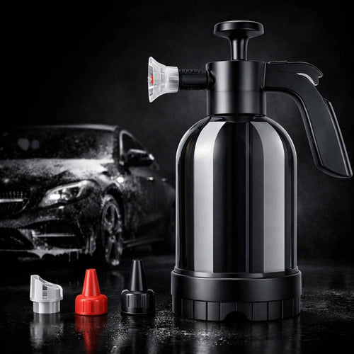 CarGlo Premium Handdruck-Schaumsprüher 2L in schwarzem Design für die gleichmäßige Schaumanwendung bei der Autowäsche